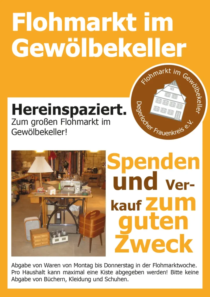Flohmarkt im Gewölbekeller, Degerlocher Frauenkreis e.V.